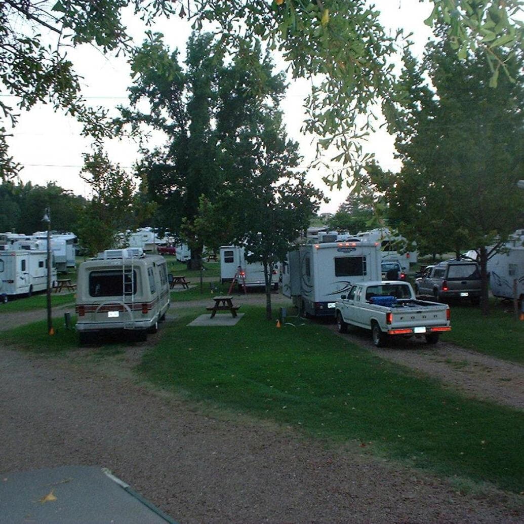 RV park with shaded sites